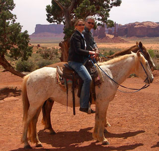 Zwei Reiter im Grand Canyon USA